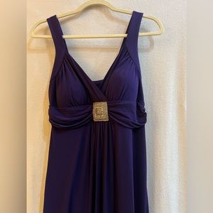 Size 10, plum/purple empire waist maxi dress by En Focus Studios with